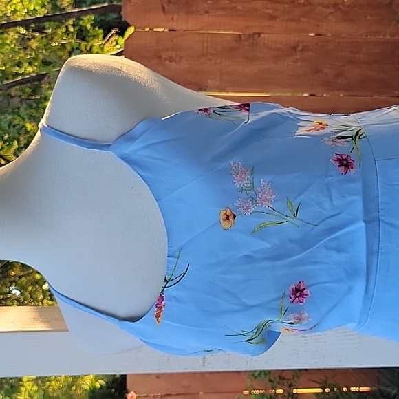 NWT Lulu's Blooming Vision Light Blue Floral Print Maxi Dress - Picture 8 of 11